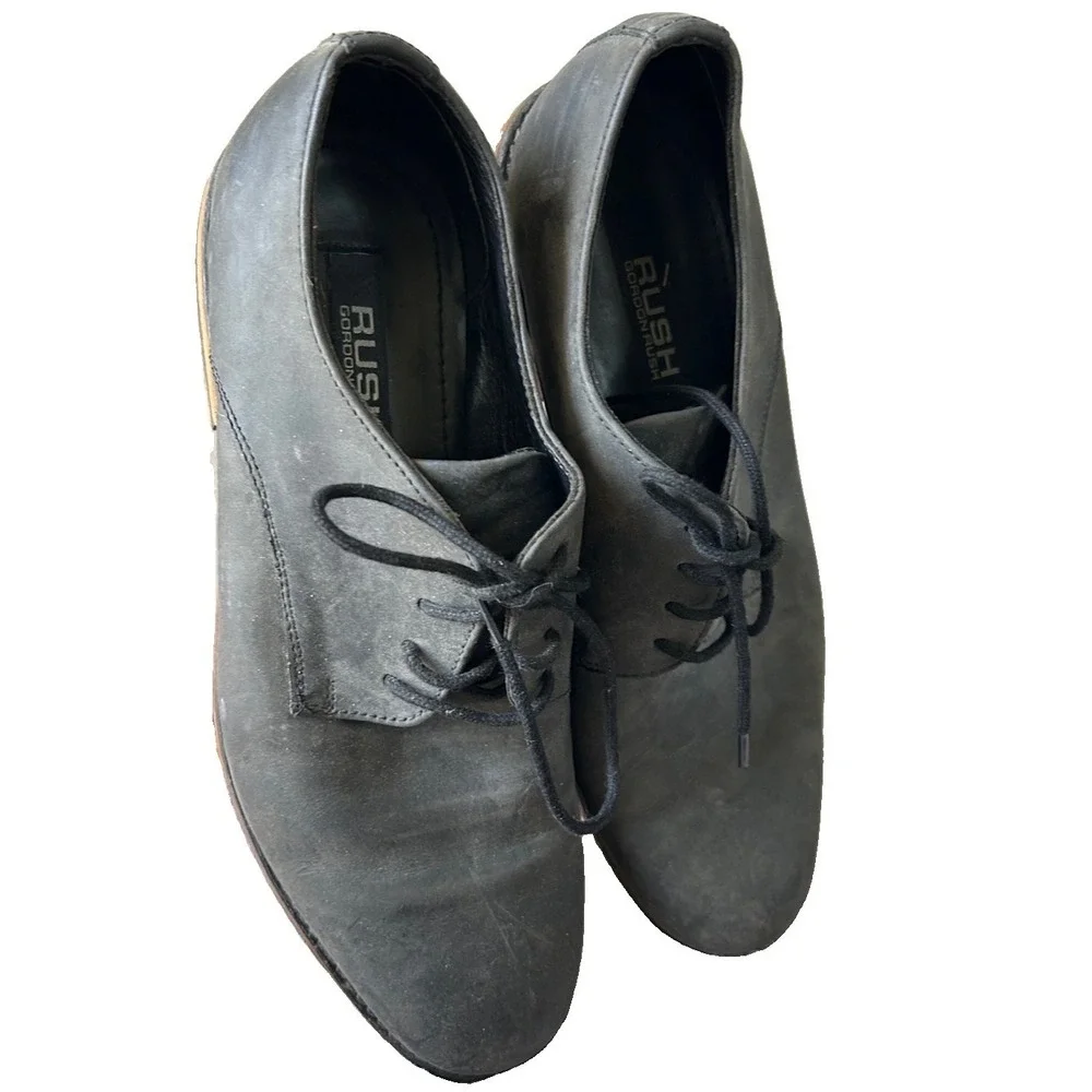 Men's Gordon Rush Gray Leather Cooper Dress Oxford Shoe Size 9.5 Sophisticated